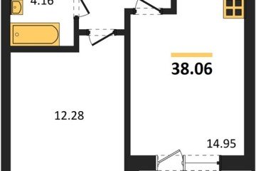 Фото №1: 1-комнатная квартира 36 м², 1/18 эт. - Краснодар, мкр. ЖК Тёплые Края,
