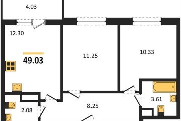 Фото №1: 2-комнатная квартира 48 м², 6/18 эт. - Краснодар, мкр. ЖК Тёплые Края,