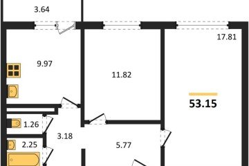 Фото №1: 2-комнатная квартира 53 м², 9/9 эт. - Кропоткин, мкр. жилой комплекс Романовский,