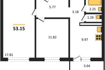 Фото №1: 2-комнатная квартира 53 м², 8/9 эт. - Кропоткин, мкр. жилой комплекс Романовский,