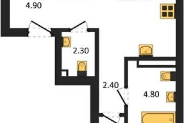 Фото №1: 2-комнатная квартира 62&nbsp;м², 3/18&nbsp;эт. - Краснодар, мкр. культурный квартал Эрмитаж, ул. им. Мурата Ахеджака, 26