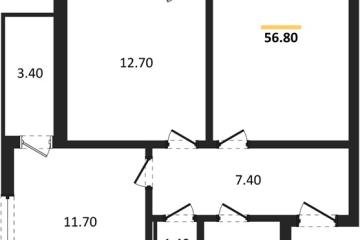 Фото №1: 2-комнатная квартира 56 м², 10/18 эт. - Краснодар, мкр. ЖК Парк у Дома, ул. Героев-Разведчиков, 11