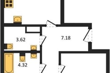 Фото №1: 2-комнатная квартира 62&nbsp;м², 8/9&nbsp;эт. - Краснодар, мкр. жилой комплекс Друзья, ул. имени Генерала Брусилова, 28к4
