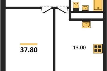 Фото №1: 1-комнатная квартира 37 м², 16/17 эт. - Яблоновский, мкр. ЖК Грин Эппл,
