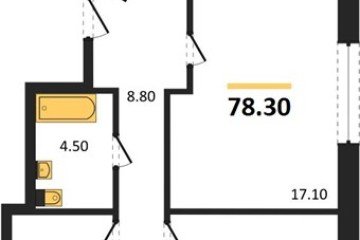 Фото №1: 3-комнатная квартира 78 м², 14/17 эт. - Яблоновский, мкр. ЖК Грин Эппл,