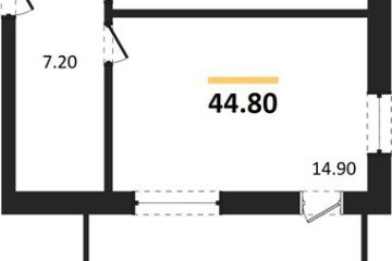 Фото №1: 1-комнатная квартира 44 м², 2/17 эт. - Яблоновский, мкр. ЖК Грин Эппл,