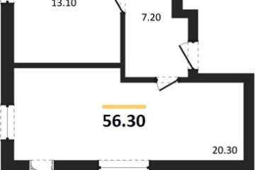 Фото №1: 1-комнатная квартира 56 м², 2/17 эт. - Яблоновский, мкр. ЖК Грин Эппл,
