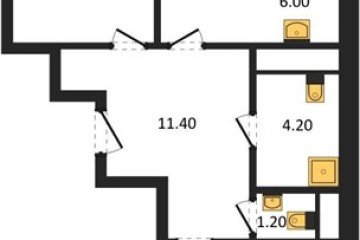 Фото №1: 2-комнатная квартира 68&nbsp;м², 10/17&nbsp;эт. - Яблоновский, мкр. ЖК Грин Эппл, 