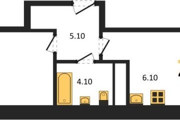 Фото №1: 1-комнатная квартира 43 м², 15/17 эт. - Яблоновский, мкр. ЖК Грин Эппл,