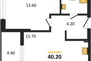 Фото №1: 1-комнатная квартира 42 м², 2/18 эт. - Краснодар, мкр. ЖК Первое Место,