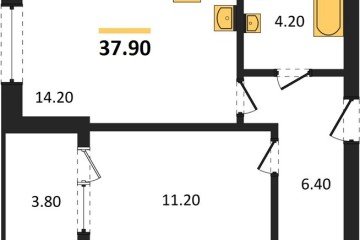 Фото №1: 1-комнатная квартира 39 м², 2/18 эт. - Краснодар, мкр. ЖК Первое Место,