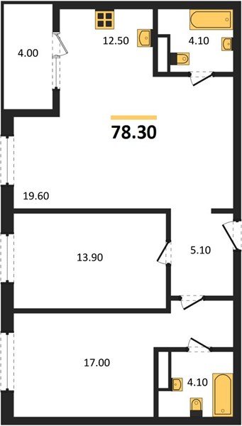 Фото №1: 2-комнатная квартира 80&nbsp;м², 9/18&nbsp;эт. - Краснодар, Карасунский внутригородской округ, мкр. ЖК Первое Место