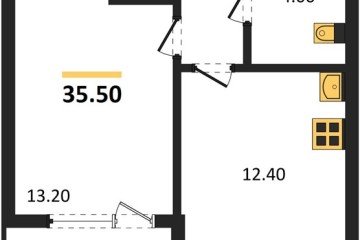 Фото №1: 1-комнатная квартира 37 м², 2/18 эт. - Краснодар, мкр. ЖК Первое Место,