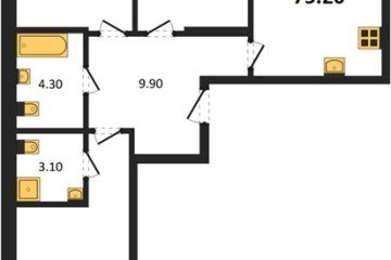 Фото №1: 3-комнатная квартира 79 м², 2/18 эт. - Краснодар, мкр. ЖК Первое Место,