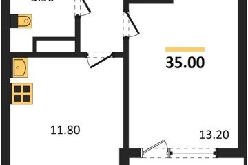 Фото №1: 1-комнатная квартира 36 м², 9/18 эт. - Краснодар, мкр. ЖК Первое Место,