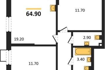Фото №1: 2-комнатная квартира 64 м², 2/18 эт. - Краснодар, мкр. Парк Победы,