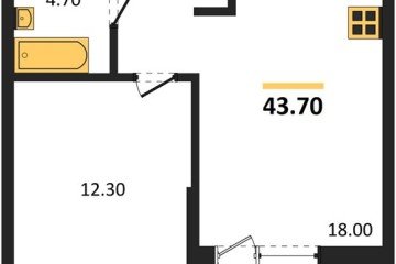 Фото №1: 1-комнатная квартира 43 м², 2/18 эт. - Краснодар, мкр. Парк Победы,