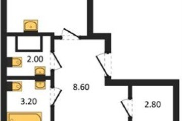 Фото №1: 2-комнатная квартира 67 м², 6/18 эт. - Краснодар, мкр. Парк Победы,