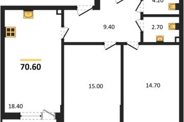 Фото №1: 2-комнатная квартира 70 м², 2/18 эт. - Краснодар, мкр. Парк Победы,