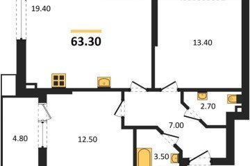 Фото №1: 2-комнатная квартира 63 м², 2/18 эт. - Краснодар, мкр. Парк Победы,