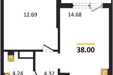 Фото №1: 1-комнатная квартира 37 м², 2/9 эт. - Краснодар, мкр. жилой комплекс Друзья,