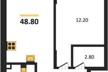 Фото №1: 1-комнатная квартира 48 м², 2/14 эт. - Майкоп, мкр. ЖК Звезды,