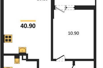 Фото №1: 1-комнатная квартира 40 м², 2/14 эт. - Майкоп, мкр. ЖК Звезды,