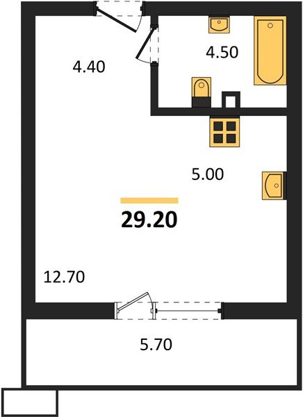 Фото №1: Студия 29&nbsp;м², 2/13&nbsp;эт. - Майкоп, мкр. ЖК Звезды