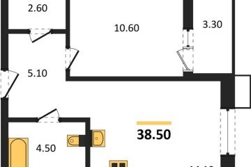 Фото №1: 1-комнатная квартира 38 м², 2/13 эт. - Майкоп, мкр. ЖК Звезды,