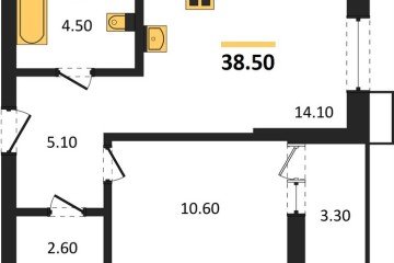Фото №1: 1-комнатная квартира 38 м², 2/13 эт. - Майкоп, мкр. ЖК Звезды,