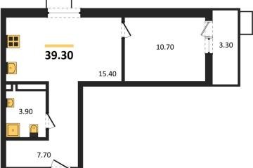 Фото №1: 1-комнатная квартира 39 м², 13/13 эт. - Майкоп, мкр. ЖК Звезды,