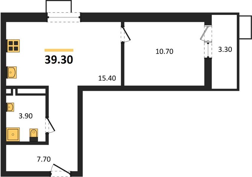 Фото №1: 1-комнатная квартира 39&nbsp;м², 13/13&nbsp;эт. - Майкоп, мкр. ЖК Звезды