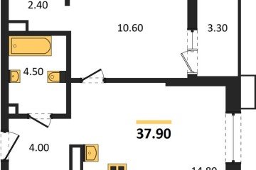 Фото №1: 1-комнатная квартира 37 м², 9/13 эт. - Майкоп, мкр. ЖК Звезды,