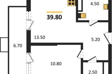 Фото №1: 1-комнатная квартира 39 м², 13/13 эт. - Майкоп, мкр. ЖК Звезды,