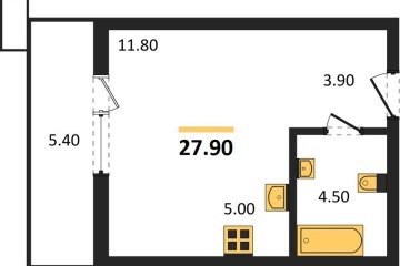 Фото №1: Студия 27 м², 2/13 эт. - Майкоп, мкр. ЖК Звезды,