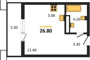 Фото №1: Студия 26 м², 6/13 эт. - Майкоп, мкр. ЖК Звезды,