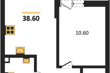 Фото №1: 1-комнатная квартира 38 м², 2/13 эт. - Майкоп, мкр. ЖК Звезды,