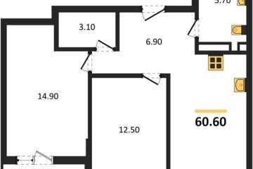 Фото №1: 2-комнатная квартира 60 м², 9/13 эт. - Майкоп, мкр. ЖК Звезды,