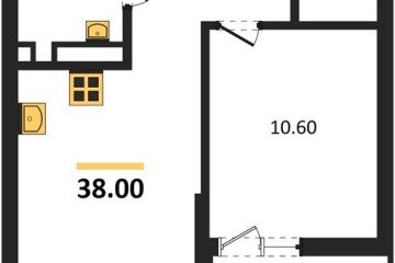 Фото №1: 1-комнатная квартира 38 м², 3/13 эт. - Майкоп, мкр. ЖК Звезды,