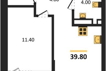 Фото №1: 1-комнатная квартира 39 м², 7/13 эт. - Майкоп, мкр. ЖК Звезды,