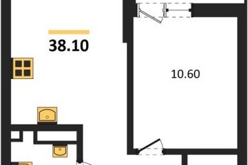Фото №1: 1-комнатная квартира 38 м², 6/13 эт. - Майкоп, мкр. ЖК Звезды,