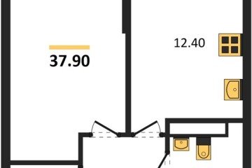 Фото №1: 1-комнатная квартира 37 м², 11/16 эт. - Краснодар, мкр. Догма Парк,