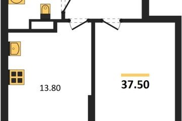 Фото №1: 1-комнатная квартира 37 м², 4/16 эт. - Краснодар, мкр. Догма Парк,