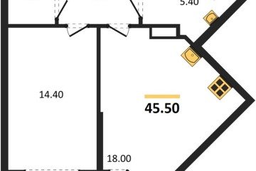 Фото №1: 1-комнатная квартира 45 м², 5/16 эт. - Краснодар, мкр. Догма Парк,