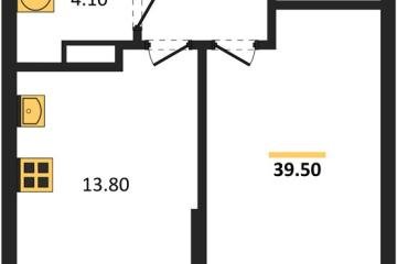 Фото №1: 1-комнатная квартира 39 м², 4/16 эт. - Краснодар, мкр. Догма Парк,