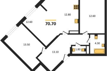 Фото №1: 2-комнатная квартира 70 м², 14/16 эт. - Краснодар, мкр. Догма Парк,