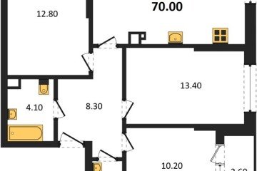 Фото №1: 3-комнатная квартира 70 м², 4/16 эт. - Краснодар, мкр. Догма Парк,