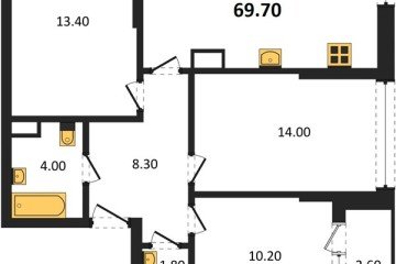 Фото №1: 3-комнатная квартира 69 м², 16/16 эт. - Краснодар, мкр. Догма Парк,