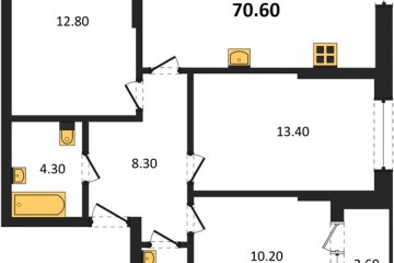 Фото №1: 3-комнатная квартира 70 м², 2/16 эт. - Краснодар, мкр. Догма Парк,