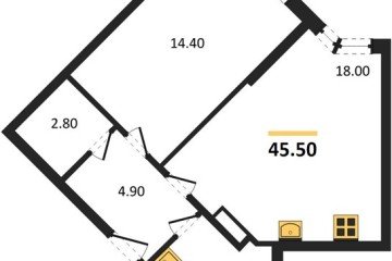 Фото №1: 1-комнатная квартира 45&nbsp;м², 4/16&nbsp;эт. - Краснодар, мкр. Догма Парк, 